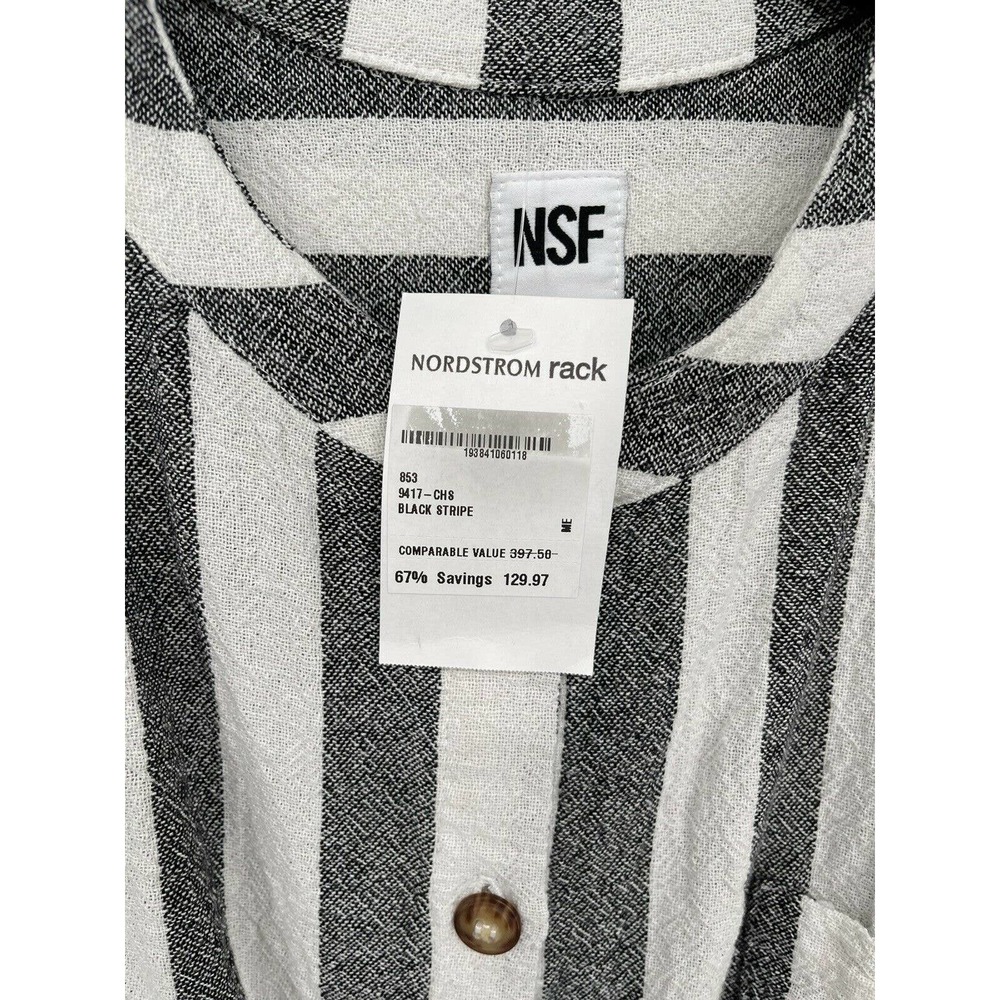 NSF In Black Stripe Romper Size Medium - Picture 5 of 12
